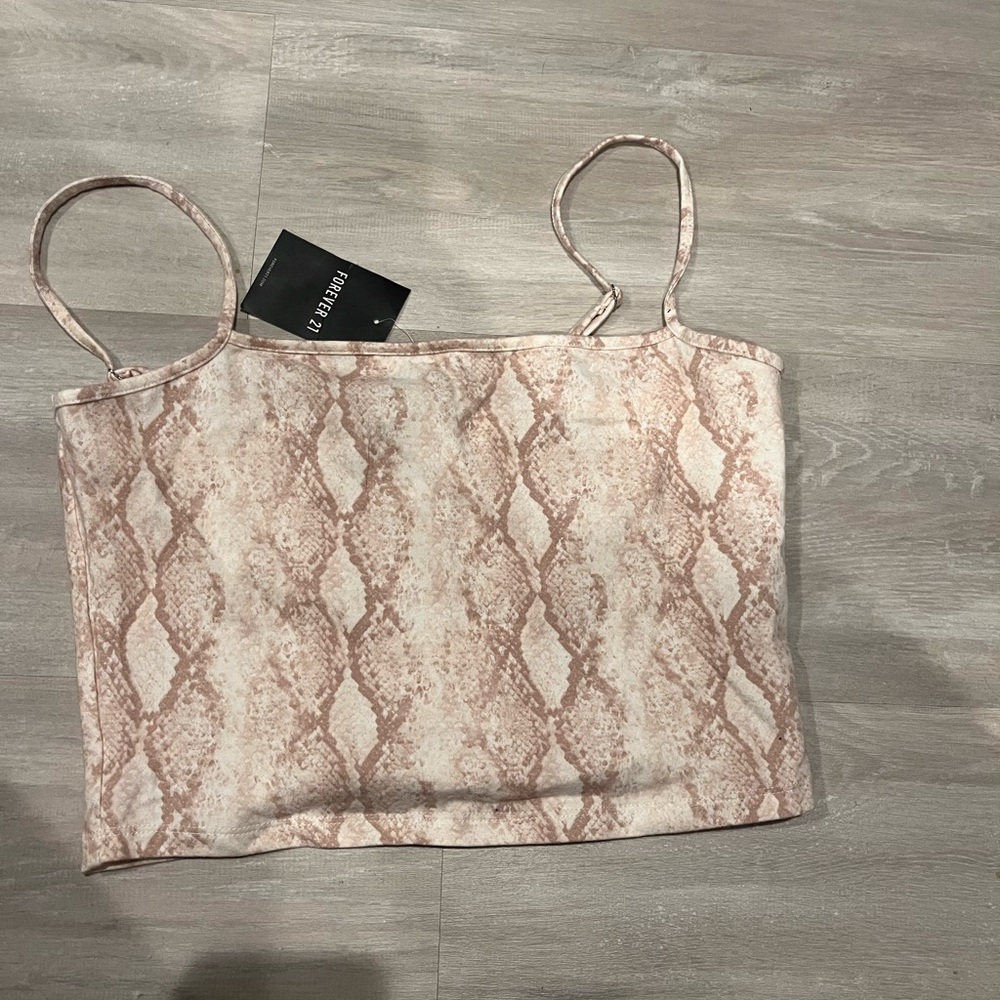 Snake Skin Crop Tank Top